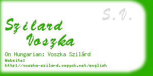 szilard voszka business card